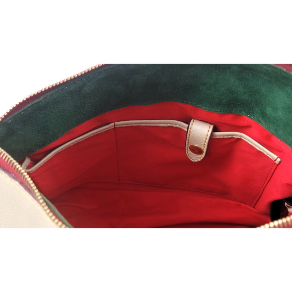 Dooney & Bourke Florentine Leather Tassel Shoulder Bag Natural Tan Hobo Purse - Picture 12 of 13